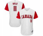 Canada Baseball #11 Jonathan Malo White 2017 World Baseball Classic Authentic Team Jersey