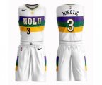 New Orleans Pelicans #3 Nikola Mirotic Swingman White Basketball Suit Jersey - City Edition