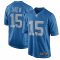 Detroit Lions #15 Golden Tate III Game Blue Alternate NFL Jersey