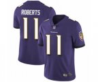 Baltimore Ravens #11 Seth Roberts Purple Team Color Vapor Untouchable Limited Player Football Jersey
