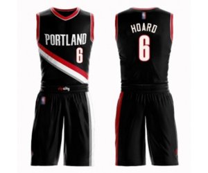 Portland Trail Blazers #6 Jaylen Hoard Swingman Black Basketball Suit Jersey - Icon Edition