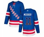 Adidas New York Rangers #11 Mark Messier Authentic Royal Blue Drift Fashion NHL Jersey