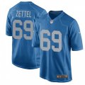 Detroit Lions #69 Anthony Zettel Game Blue Alternate NFL Jersey