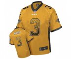 New Orleans Saints #3 Bobby Hebert Elite Gold Drift Fashion Football Jersey