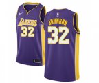 Los Angeles Lakers #32 Magic Johnson Swingman Purple NBA Jersey - Statement Edition