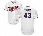 Minnesota Twins Lewis Thorpe White Home Flex Base Authentic Collection Baseball Player Jersey