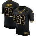Tennessee Titans #22 Derrick Henry Olive Gold Nike 2020 Salute To Service Limited Jersey