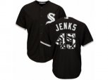 Chicago White Sox #45 Bobby Jenks Authentic Black Team Logo Fashion Cool Base MLB Jersey