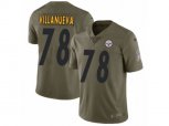 Pittsburgh Steelers #78 Alejandro Villanueva Limited Olive 2017 Salute to Service NFL Jersey