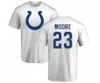 Indianapolis Colts #23 Kenny Moore White Name & Number Logo T-Shirt