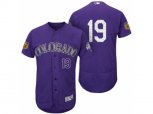 Colorado Rockies #19 Charlie Blackmon 2017 Spring Training Flex Base Authentic Collection Stitched Baseball Jersey
