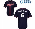 Minnesota Twins #6 Tony Oliva Replica Navy Blue Alternate Road Cool Base Baseball Jersey