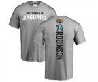 Jacksonville Jaguars #74 Cam Robinson Ash Backer T-Shirt