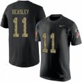 Dallas Cowboys #11 Cole Beasley Black Camo Salute to Service T-Shirt