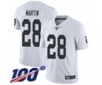 Oakland Raiders #28 Doug Martin White Vapor Untouchable Limited Player 100th Season Football Jersey
