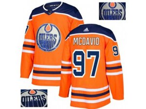 Edmonton Oilers #97 Connor McDavid Orange Home Authentic Fashion Gold Stitched NHL Jersey