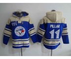 Mlb Toronto Blue Jays #11 Kevin Pillar Blue jerseys(pullover hooded sweatshirt)