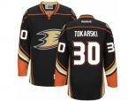 Reebok Anaheim Ducks #30 Dustin Tokarski Authentic Black Home NHL Jersey