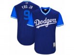 Los Angeles Dodgers #9 Yasmani Grandal YRG JR Authentic Navy Blue 2017 Players Weekend MLB Jersey