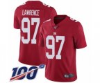 New York Giants #97 Dexter Lawrence Red Limited Red Inverted Legend 100th Season Football Jersey