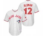 Toronto Blue Jays #12 Roberto Alomar Authentic White 2015 Canada Day Baseball Jersey