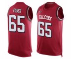 Atlanta Falcons #65 Brandon Fusco Limited Red Player Name & Number Tank Top Football Jersey