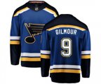 St. Louis Blues #9 Doug Gilmour Fanatics Branded Royal Blue Home Breakaway NHL Jersey