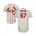 St. Louis Cardinals #67 Justin Williams Cream Alternate Flex Base Authentic Collection Baseball Player Jersey