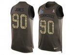 Tennessee Titans #90 DaQuan Jones Limited Green Salute to Service Tank Top NFL Jersey
