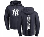 MLB Nike New York Yankees #28 Austin Romine Navy Blue Backer Pullover Hoodie