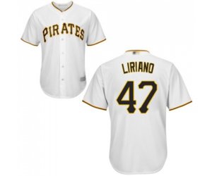 Pittsburgh Pirates #47 Francisco Liriano Replica White Home Cool Base Baseball Jersey