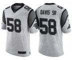 Carolina Panthers #58 Thomas Davis Sr 2016 Gridiron Gray II NFL Limited Jersey