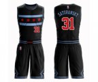 Chicago Bulls #31 Tomas Satoransky Swingman Black Basketball Suit Jersey - City Edition