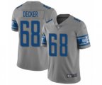 Detroit Lions #68 Taylor Decker Limited Gray Inverted Legend Football Jersey