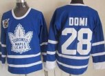 Toronto Maple Leafs #28 Tie Domi Blue 75th CCM Throwback Stitched NHL Jersey Wholesale Cheap