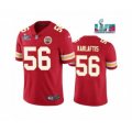 Kansas City Chiefs #56 George Karlaftis Red Super Bowl LVII Patch Vapor Untouchable Limited Stitched Jersey