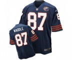 Chicago Bears #87 Tom Waddle Elite Navy Blue Throwback Football Jersey