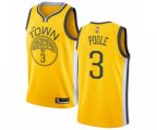 Golden State Warriors #3 Jordan Poole Yellow Swingman Jersey - Earned Edition