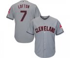 Cleveland Indians #7 Kenny Lofton Replica Grey Road Cool Base Baseball Jersey