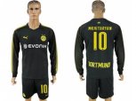 Dortmund #10 Mkhitaryan Away Long Sleeves Soccer Club Jersey