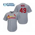 St. Louis Cardinals #49 Jordan Hicks Authentic Grey Road Cool Base Baseball Player Jersey