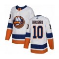 New York Islanders #10 Derick Brassard Authentic White Away Hockey Jersey
