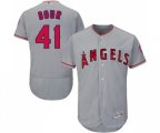 Los Angeles Angels of Anaheim #41 Justin Bour Grey Road Flex Base Authentic Collection Baseball Jersey