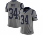 Los Angeles Rams #34 Malcolm Brown Limited Gray Inverted Legend Football Jersey