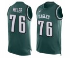 Philadelphia Eagles #76 Shareef Miller Limited Midnight Green Player Name & Number Tank Top Football Jersey