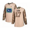 Vancouver Canucks #17 Josh Leivo Authentic Camo Veterans Day Practice Hockey Jersey