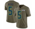 Seattle Seahawks #5 Jason Myers Limited Olive 2017 Salute to Service Football Jersey