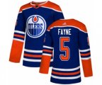 Edmonton Oilers #5 Mark Fayne Premier Royal Blue Alternate NHL Jersey