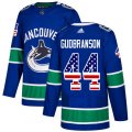 Vancouver Canucks #44 Erik Gudbranson Authentic Blue USA Flag Fashion NHL Jersey
