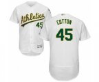 Oakland Athletics Jharel Cotton White Home Flex Base Authentic Collection Baseball Player Jersey